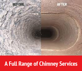 Michael's Chimney Original Photo of Chimney Relining Before and After