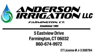 lawn sprinkler system contractor waterbury Anderson Irrigation LLC